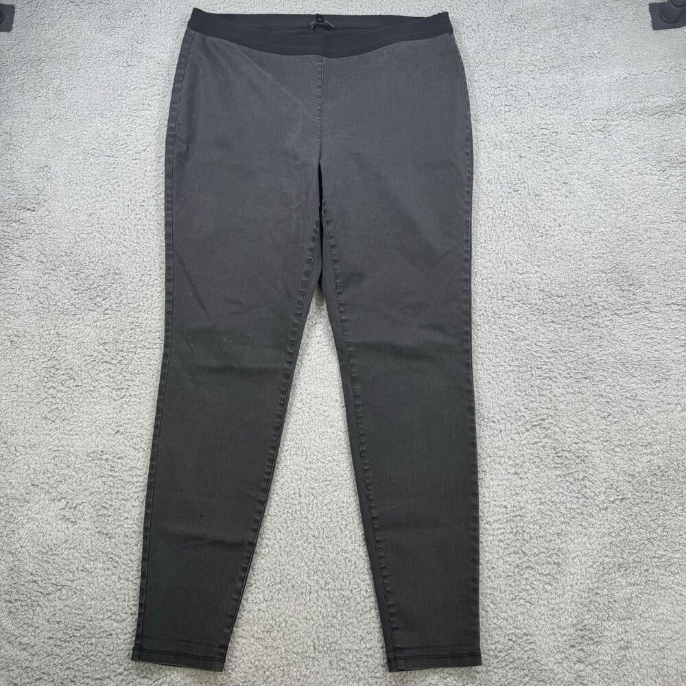 Eileen Fisher Pants Womens L Black Pull On Stretch Comfort Casual